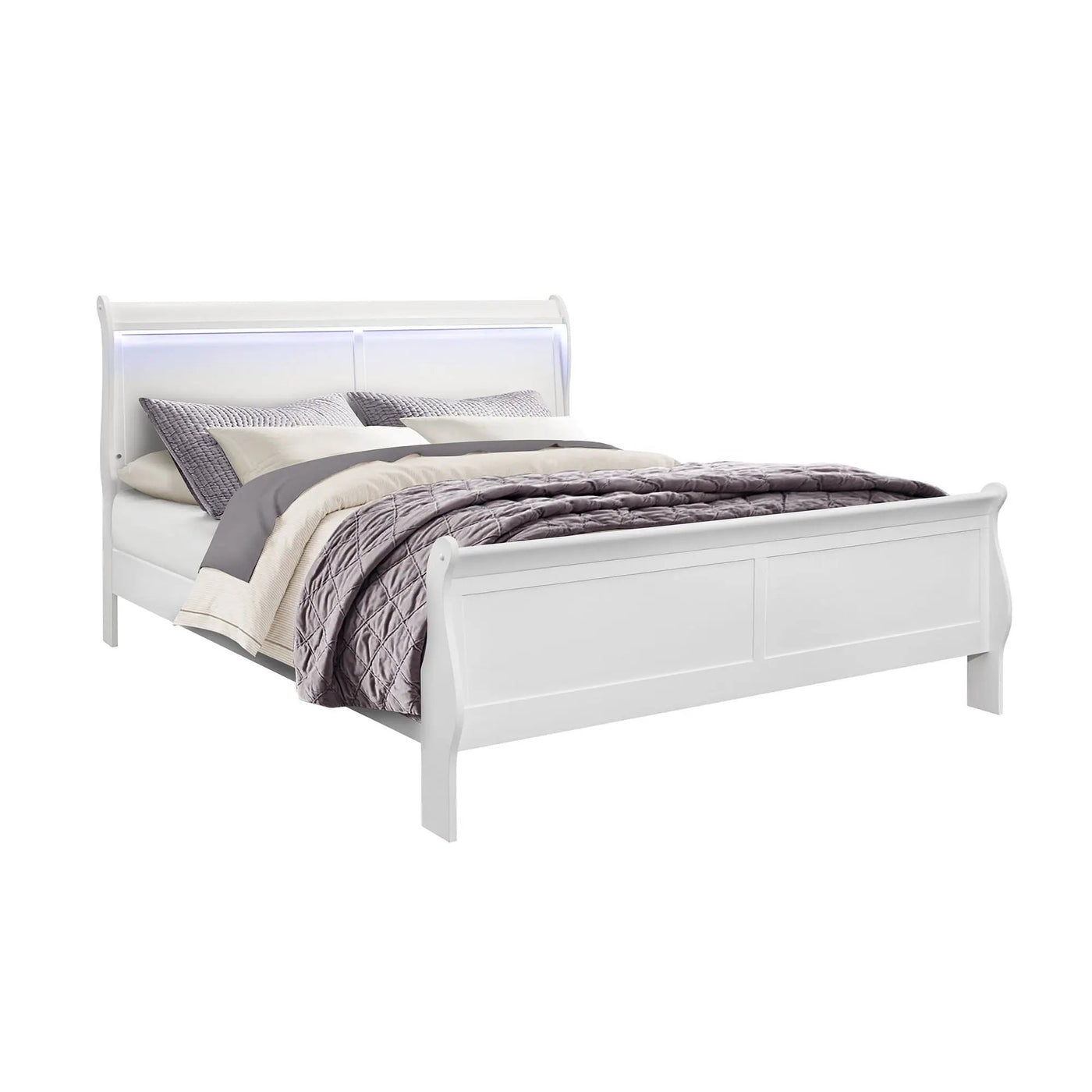 Charlston - 5 Piece Bedroom Set With LED Headboard by Unique Piece Furniture