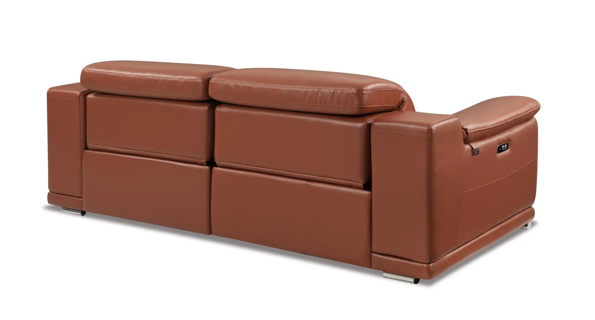Genuine Italian Leather Power Reclining Sofa by BLAKHOM
