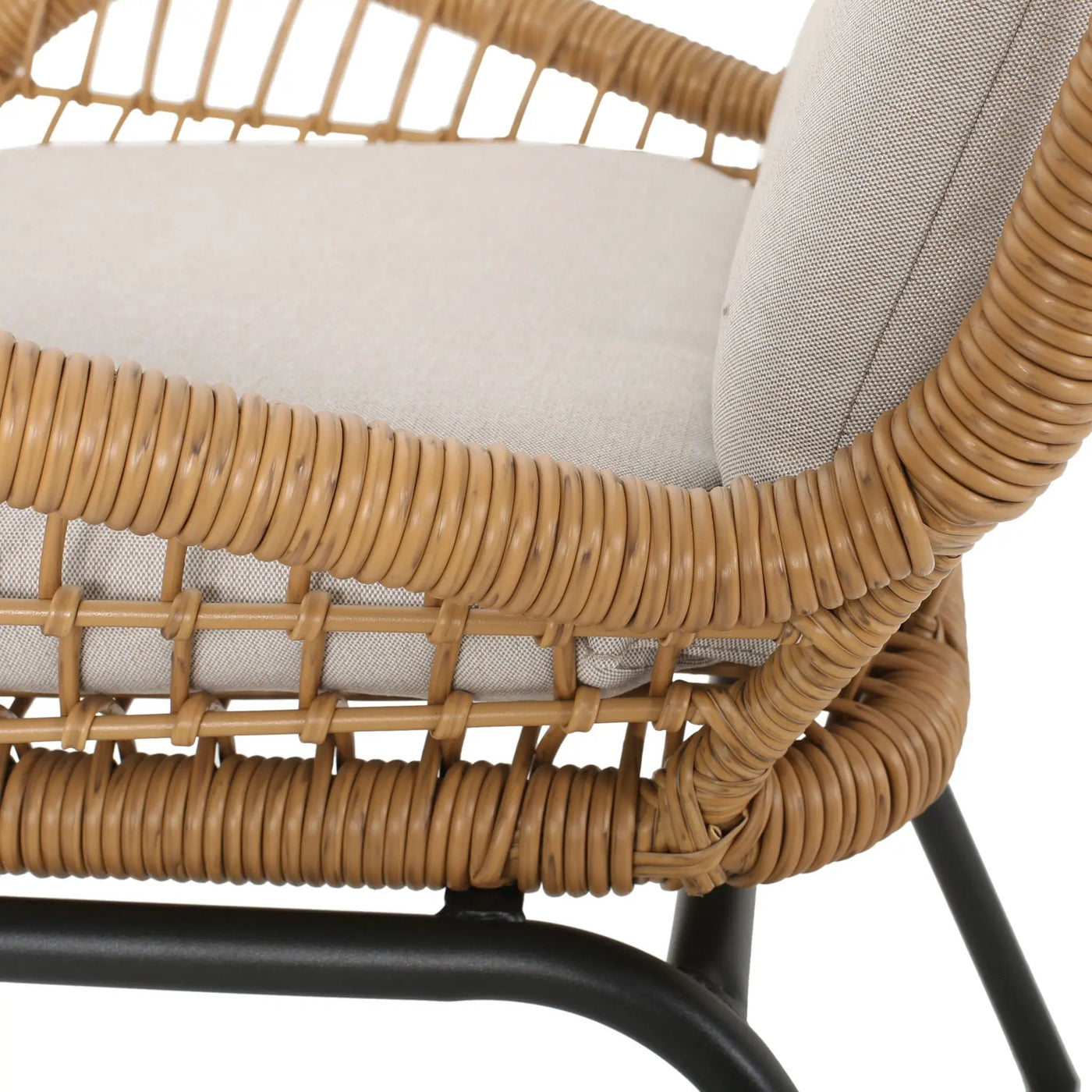 Outdoor Wicker Club Chair With Cushions (Set of 2) by HouseOfZazla