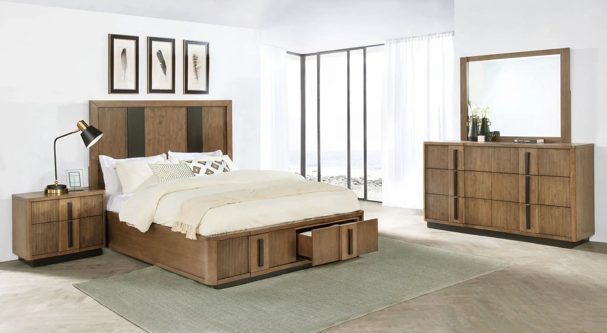 Terrace 4-piece Queen Bedroom Set Ash Brown by Unique Piece Furniture