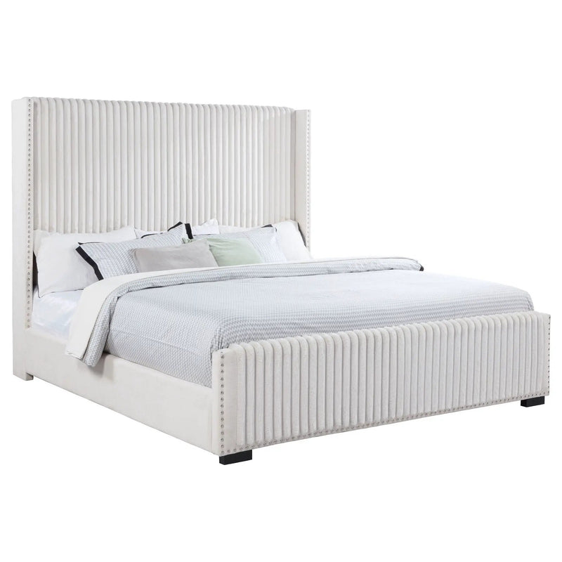 Natasha 65-inch Upholstered California King Bed Cream by Unique Piece Furniture