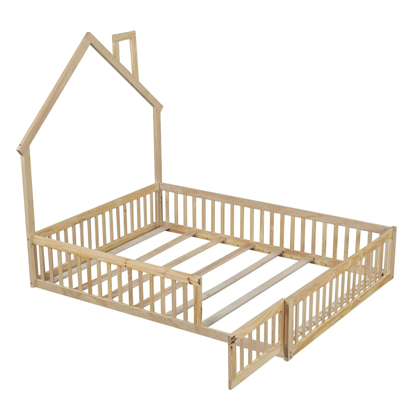 House Platform Bed With Guardrail by HouseOfZazla
