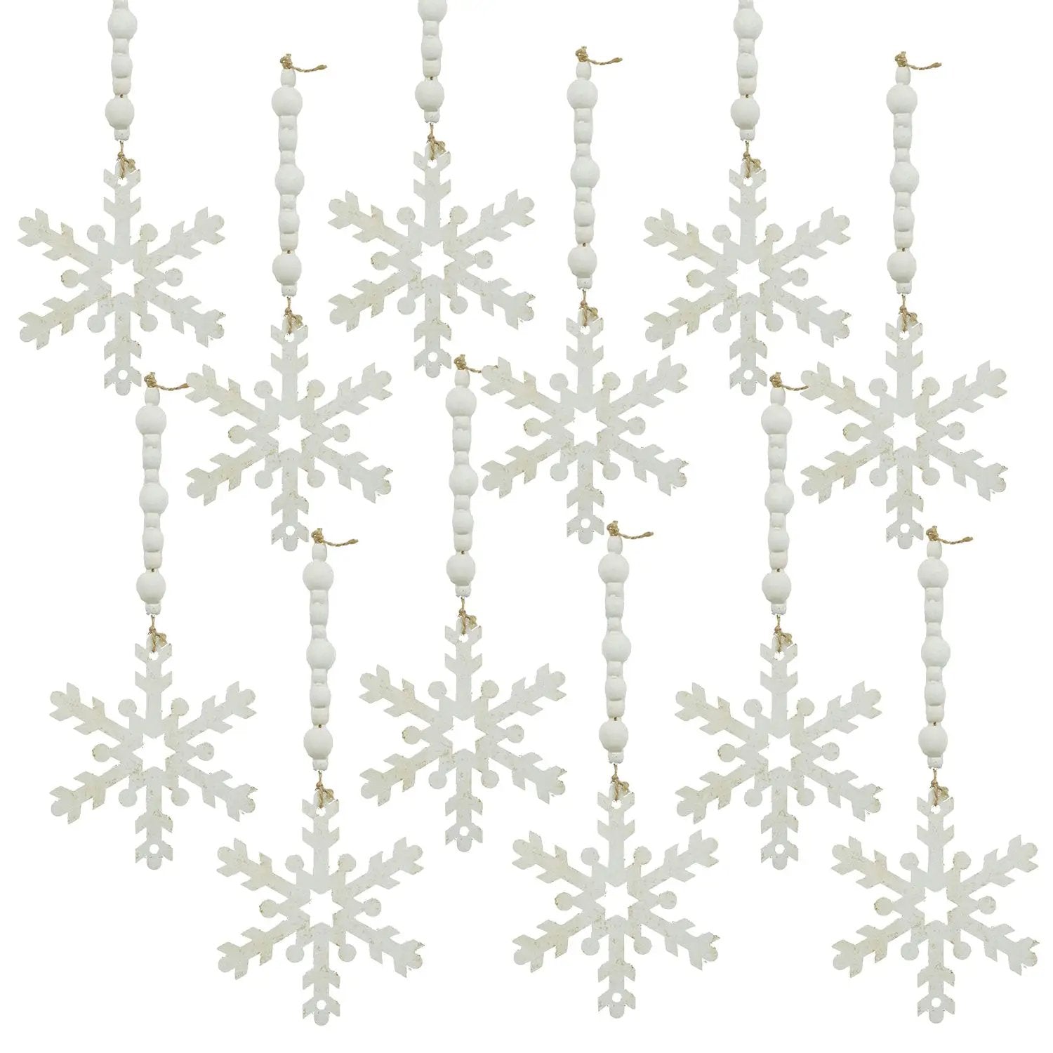 9.8x4.7" Snowflake Ornament Set of 12 by HouseOfZazla