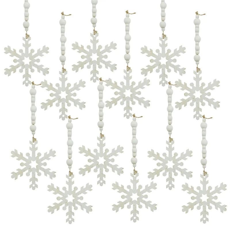 9.8x4.7" Snowflake Ornament Set of 12 by HouseOfZazla