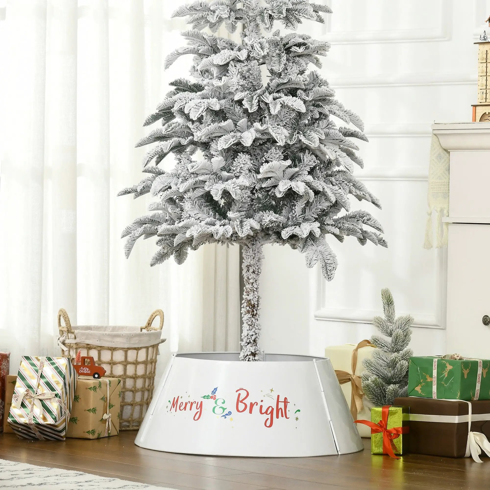HOMCOM 26 Inch Christmas Tree Collar Ring, Stand Cover for Decor by HouseOfZazla