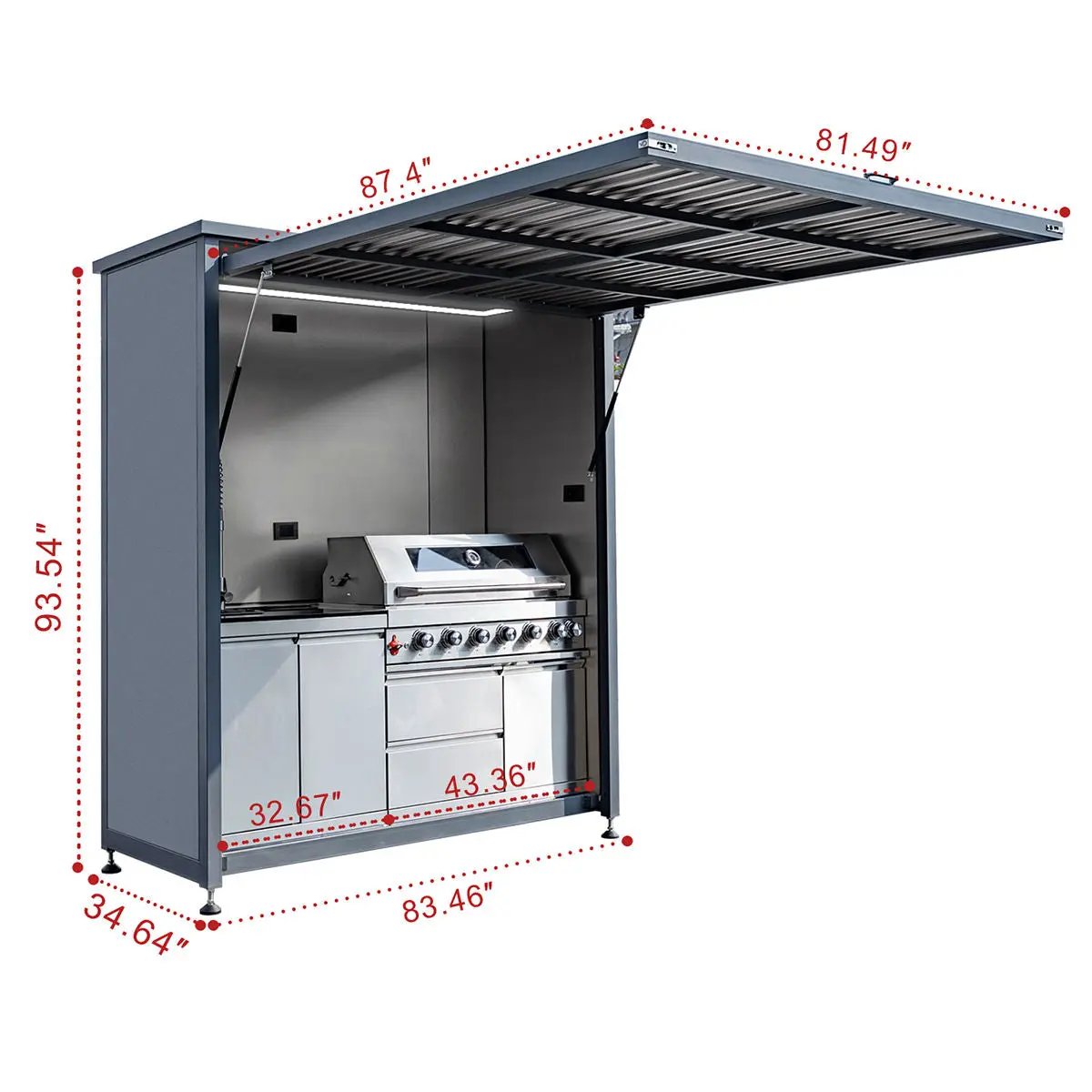 3ftx7ft BBQ House Outdoor Kitchen by Chery Industrial