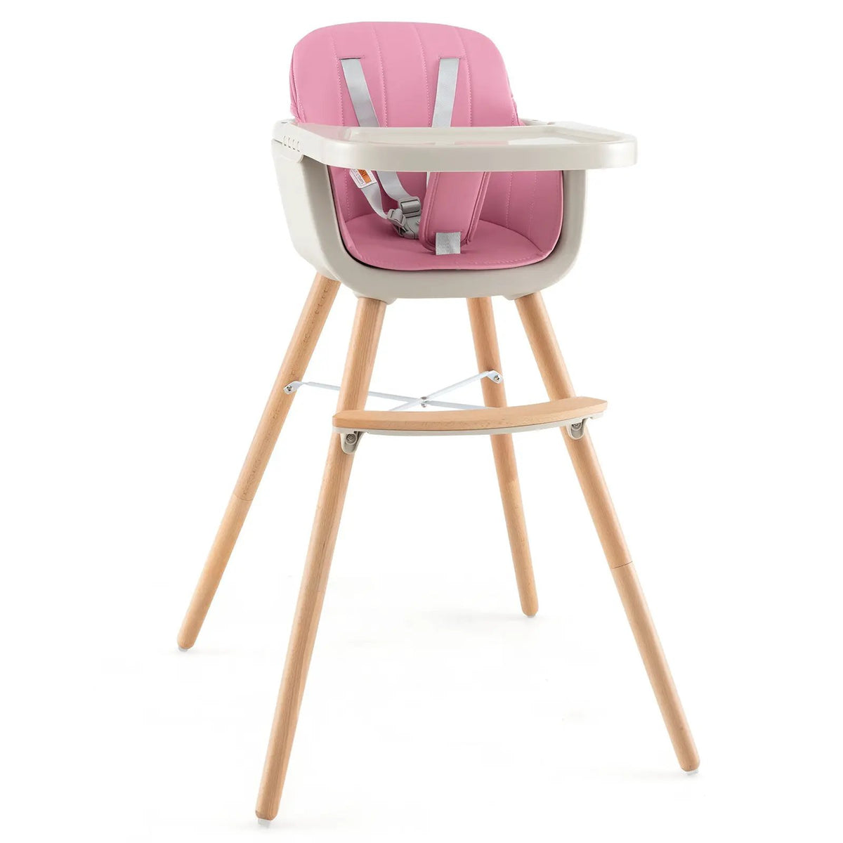 3-in-1 Convertible Wooden High Chair with Cushion by DirectDeals