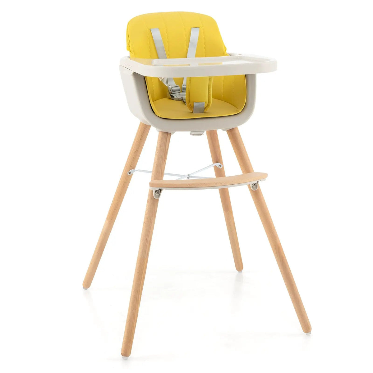 3-in-1 Convertible Wooden High Chair with Cushion by DirectDeals