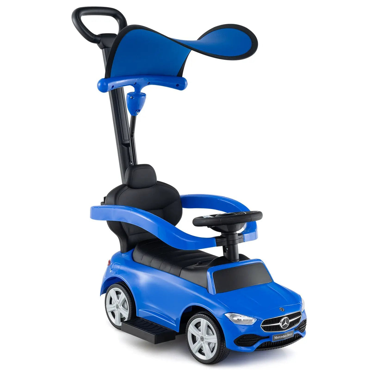 3-in-1 Ride on Push Car Mercedes-Benz Licensed Sliding Car with Canopy by DirectDeals