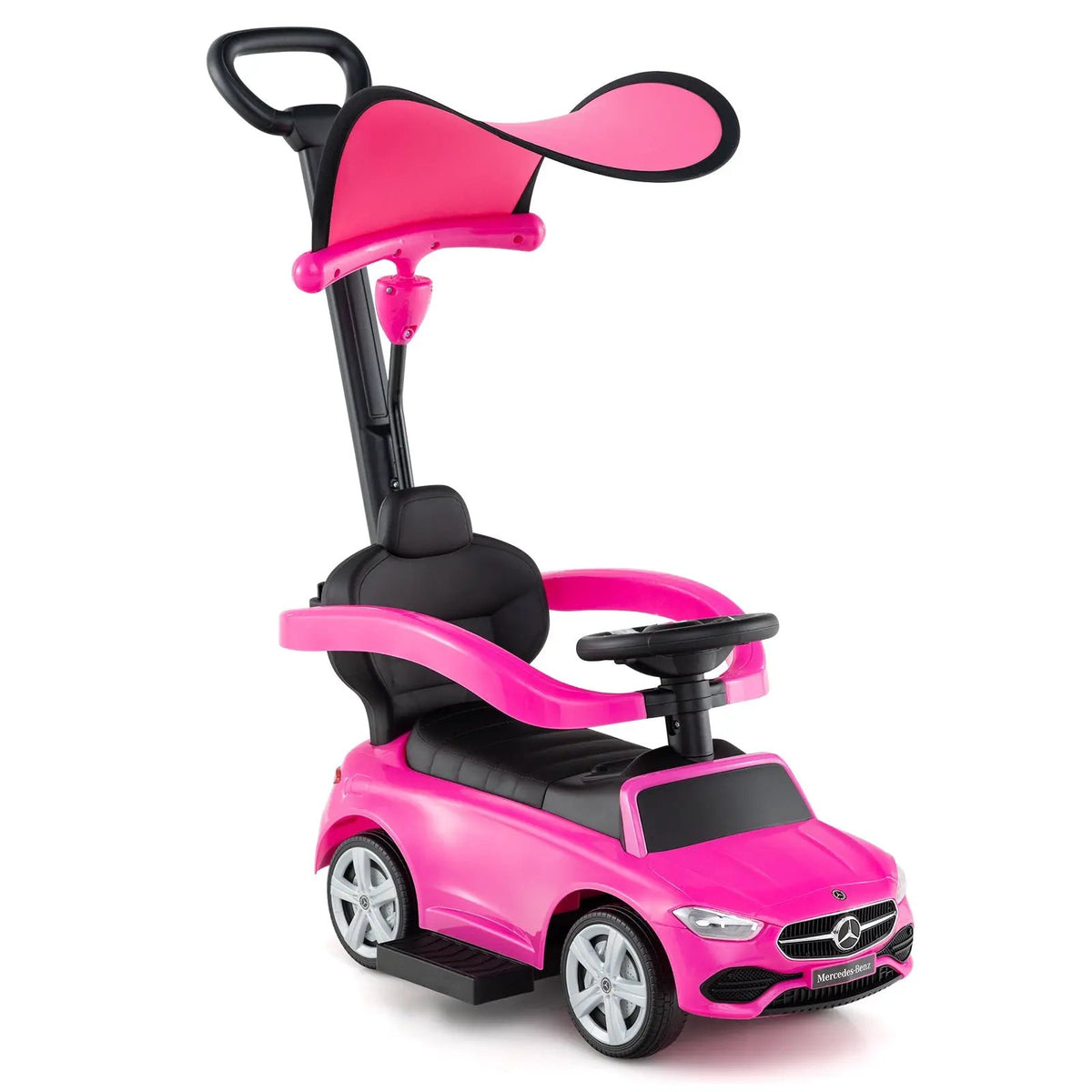 3-in-1 Ride on Push Car Mercedes-Benz Licensed Sliding Car with Canopy by DirectDeals