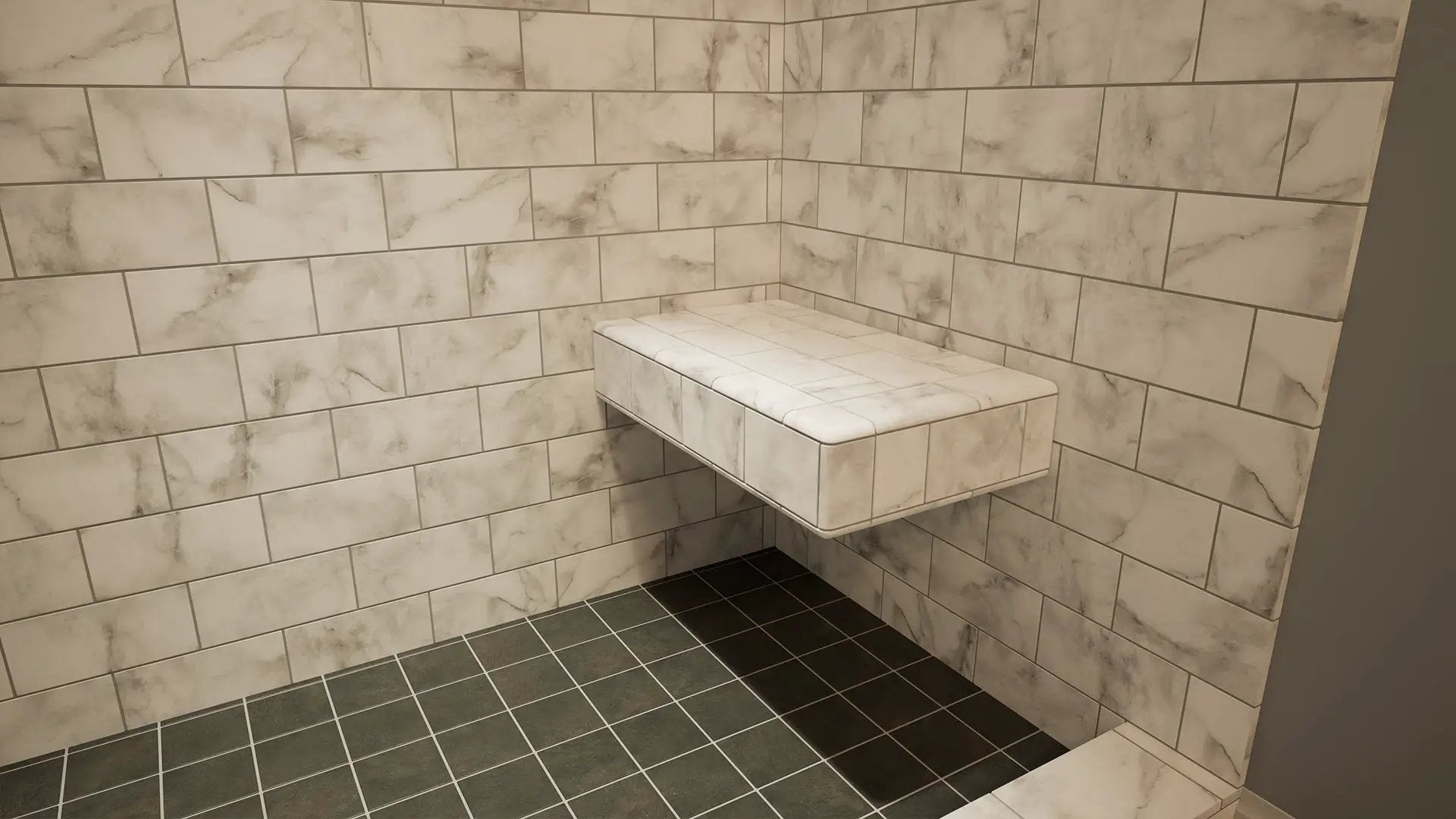 The Original™ Deluxe 48" x 48" Shower Conversion Kit with Orange Waterproof Board by The Original Granite Bracket