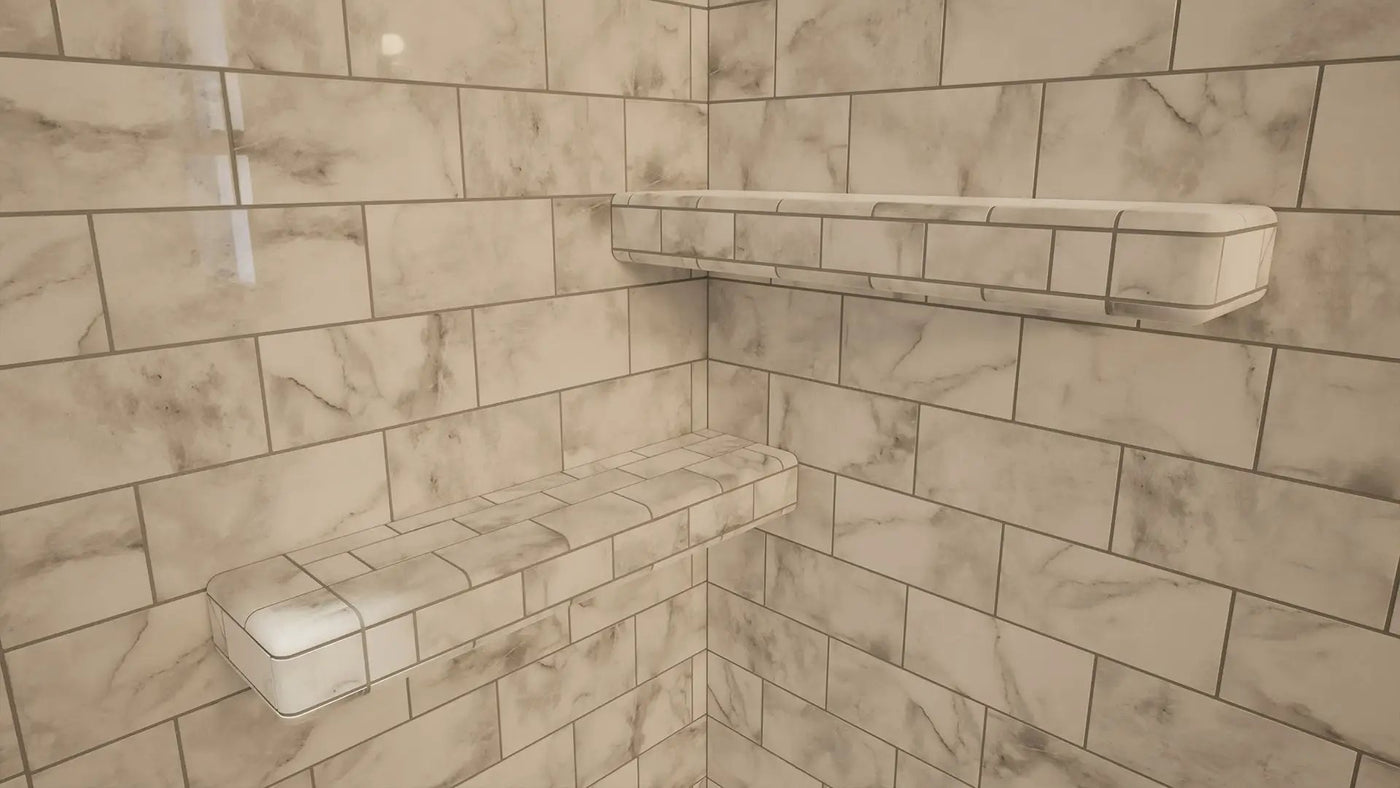 The Original™ Deluxe 38" x 60" Shower Conversion Kit with Orange Waterproof Board by The Original Granite Bracket