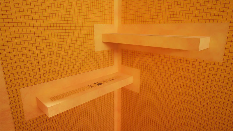 The Original™ Deluxe 38" x 60" Shower Conversion Kit with Orange Waterproof Board by The Original Granite Bracket