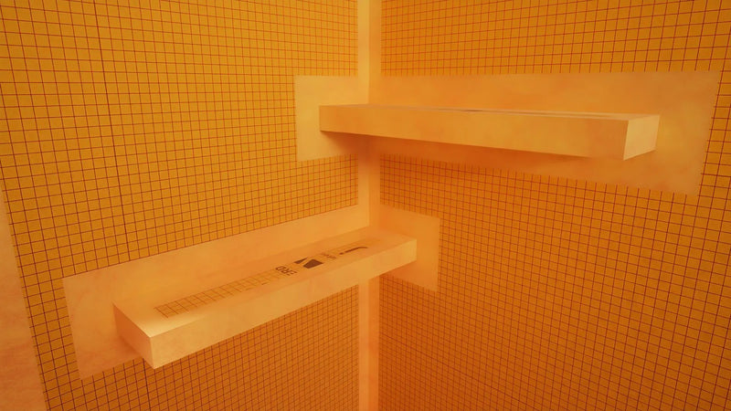 The Original™ Deluxe 48" x 48" Shower Conversion Kit with Orange Waterproof Board by The Original Granite Bracket