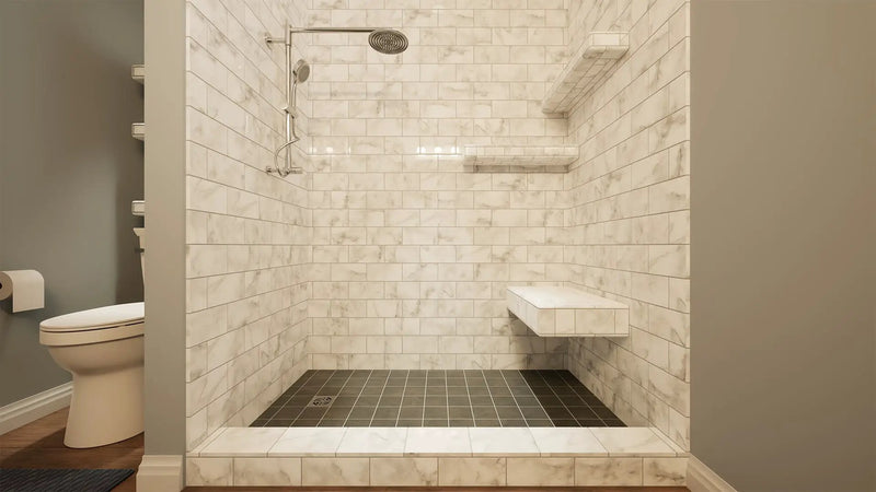 The Original™ Deluxe 38" x 60" Shower Conversion Kit with Orange Waterproof Board by The Original Granite Bracket