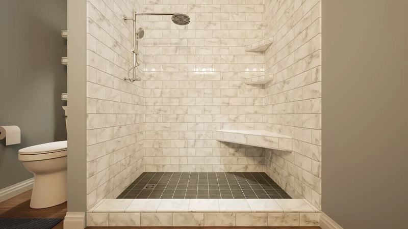 The Original™ Deluxe 38" x 60" Shower Conversion Kit with Orange Waterproof Board by The Original Granite Bracket