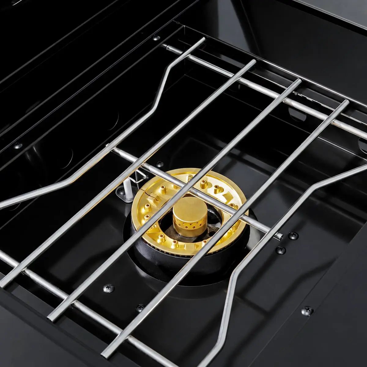 46" Four Burners Black Outdoor Kitchen Islands Grill + Side Burner by Chery Industrial