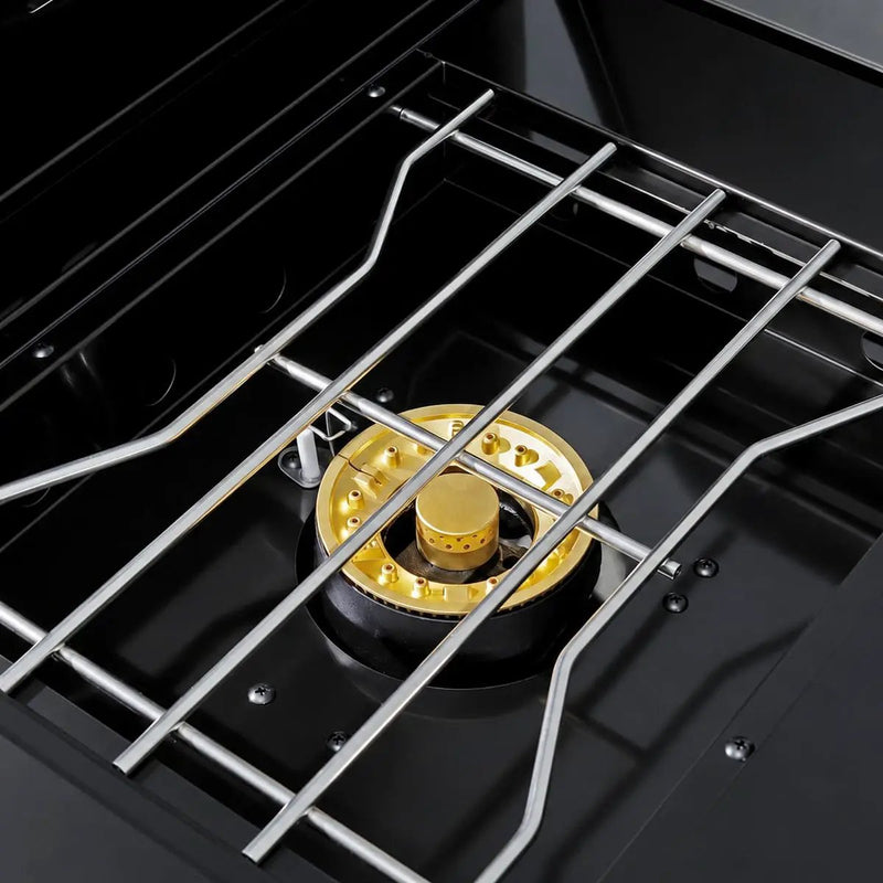 46" Four Burners Black Outdoor Kitchen Islands Grill + Side Burner by Chery Industrial
