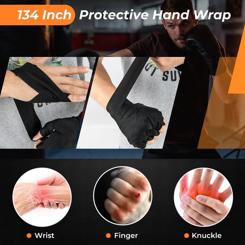 4-In-1 Hanging Punching Bag Set with Punching Gloves and Ceiling Hook by DirectDeals