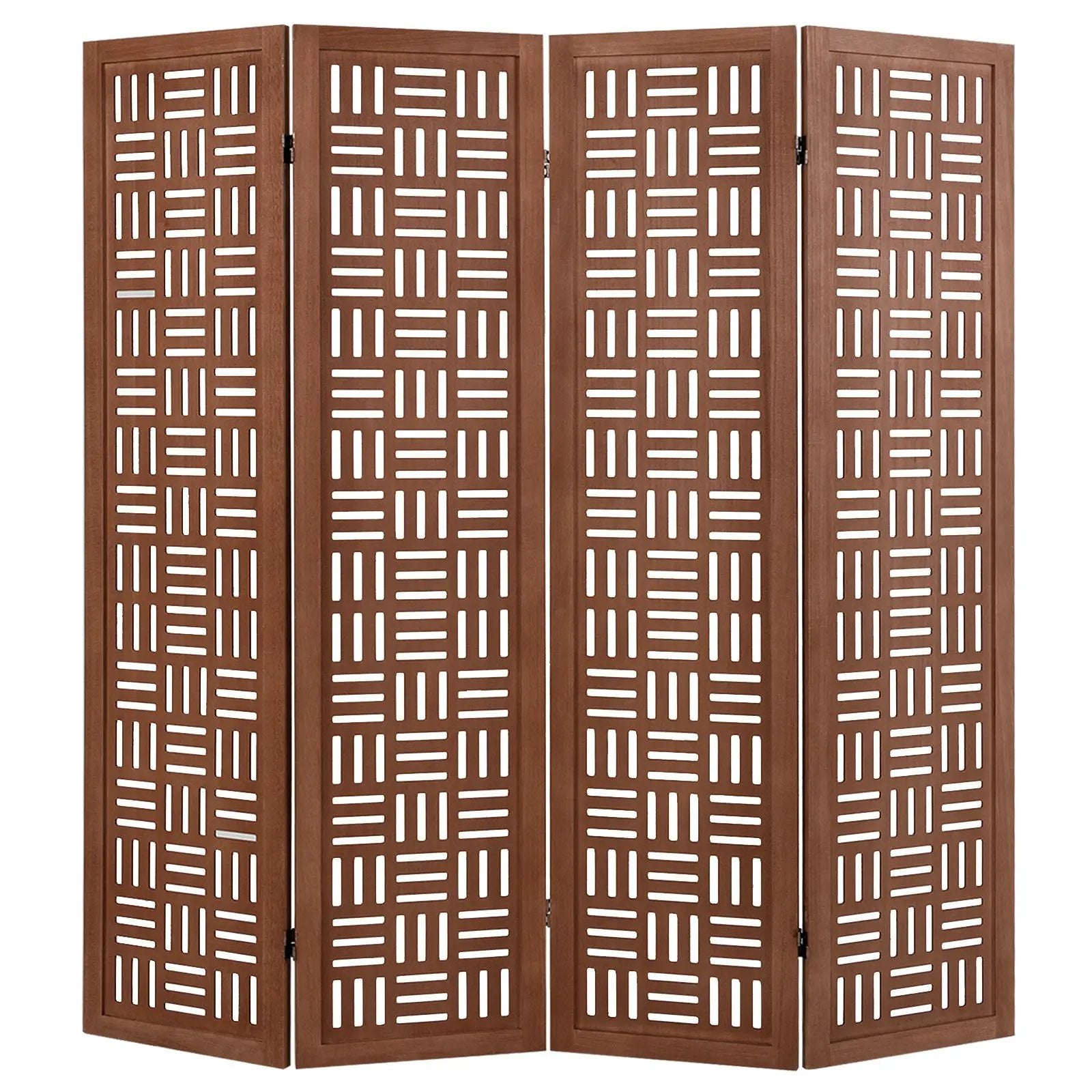 4-Panel Solid Wood Room Divider Folding Partition Stand by DirectDeals