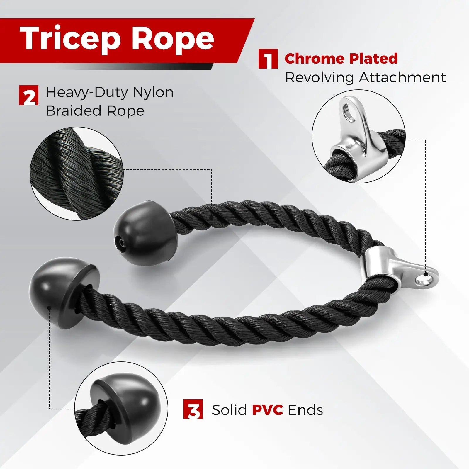 4-Piece Cable Machine Attachment Set for Home Gym by DirectDeals