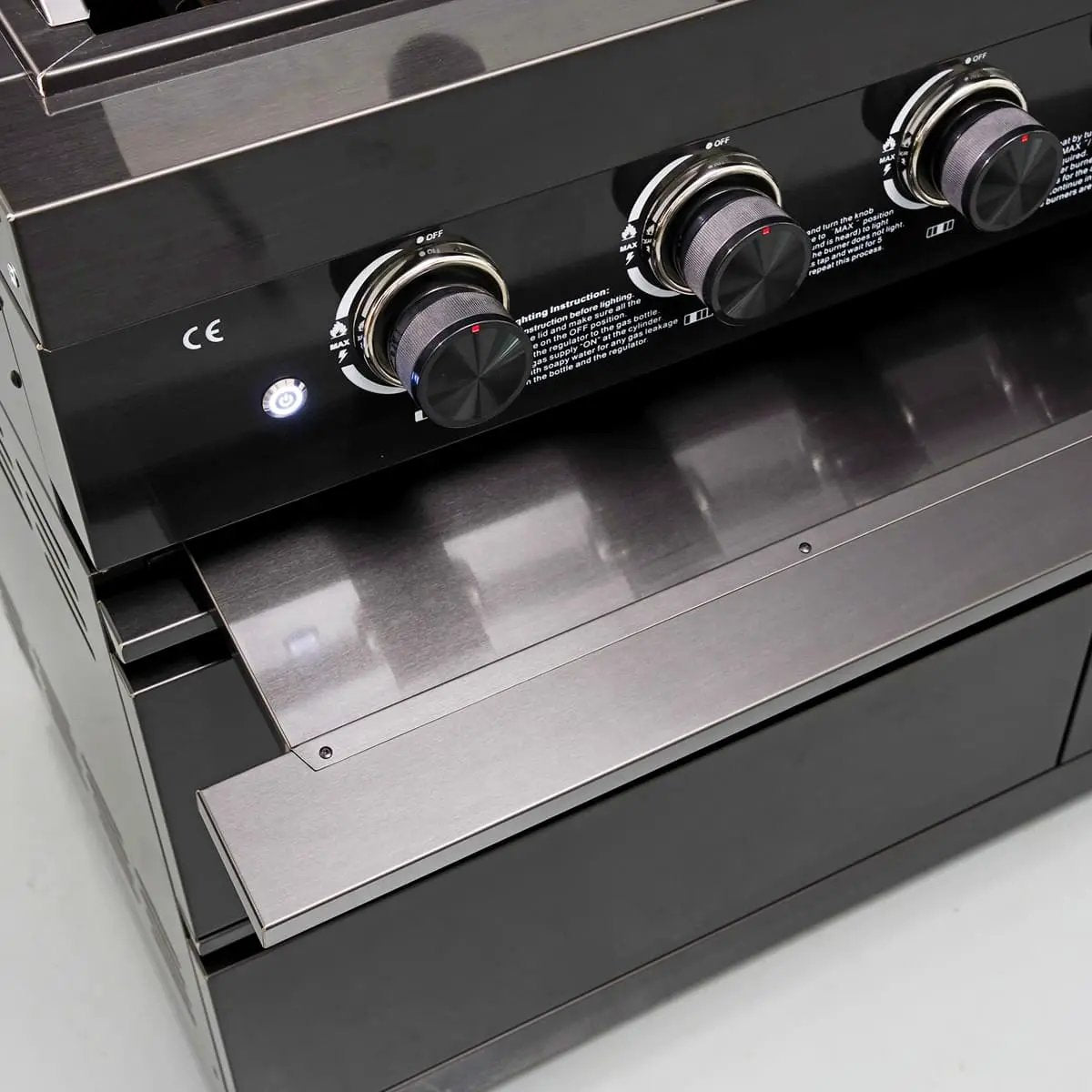 65" 4-Burner 72,000 BTU Black Outdoor Kitchen Island Grill +Side Burner + Marble Countertops by Chery Industrial