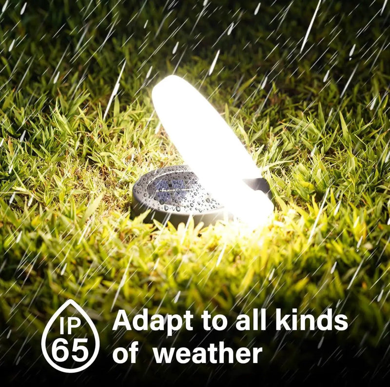 4 Pack Round Outdoor Ground Lights Adjustable Disk Solar Pathway Lamp by Outdoor Solar Outlet