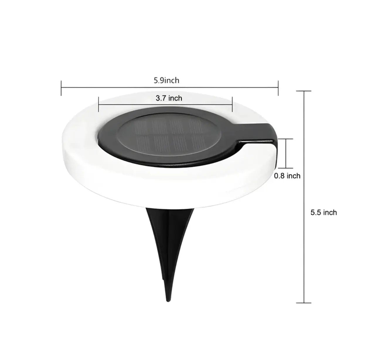 4 Pack Round Outdoor Ground Lights Adjustable Disk Solar Pathway Lamp by Outdoor Solar Outlet