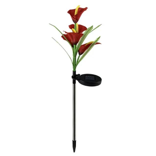 4 Pack Solar Common Calla Lamp Four Color LED by Outdoor Solar Outlet