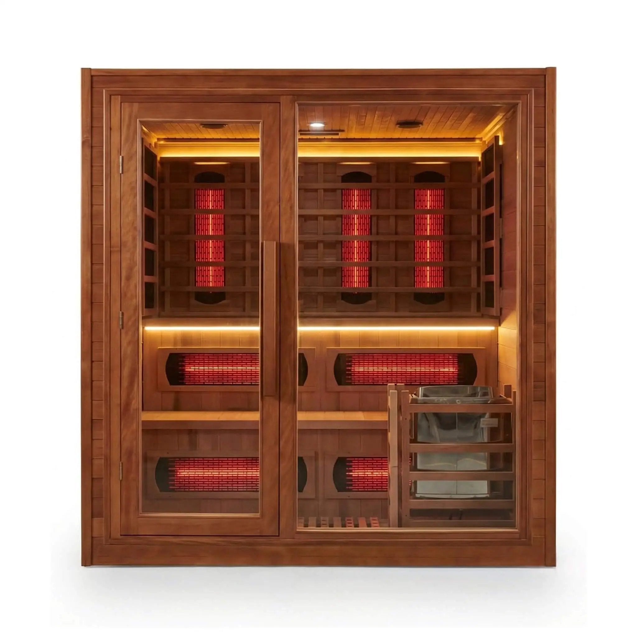 Rövia Elvaria 4-Person Indoor Canadian Red Cedar Infrared And Steam Sauna With 6KW Harvia Heater [Made-To-Order] (SAK93528) by SAKSBY WHOLESALE