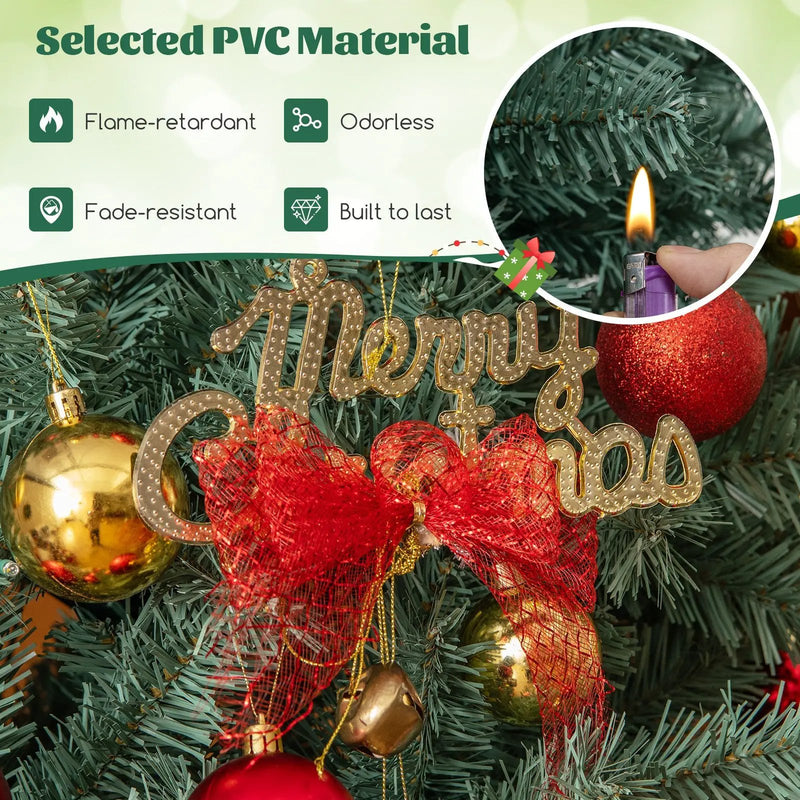 Pre-Lit Blue Artificial Christmas Tree Slim with 9 Lighting Modes by DirectDeals
