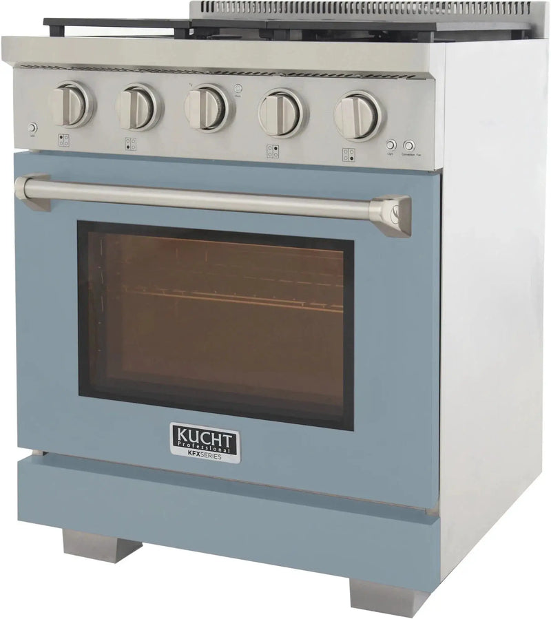 Kucht 30" Freestanding Professional Gas Range KFX3000X-LB by Farmhouse Kitchen and Bath