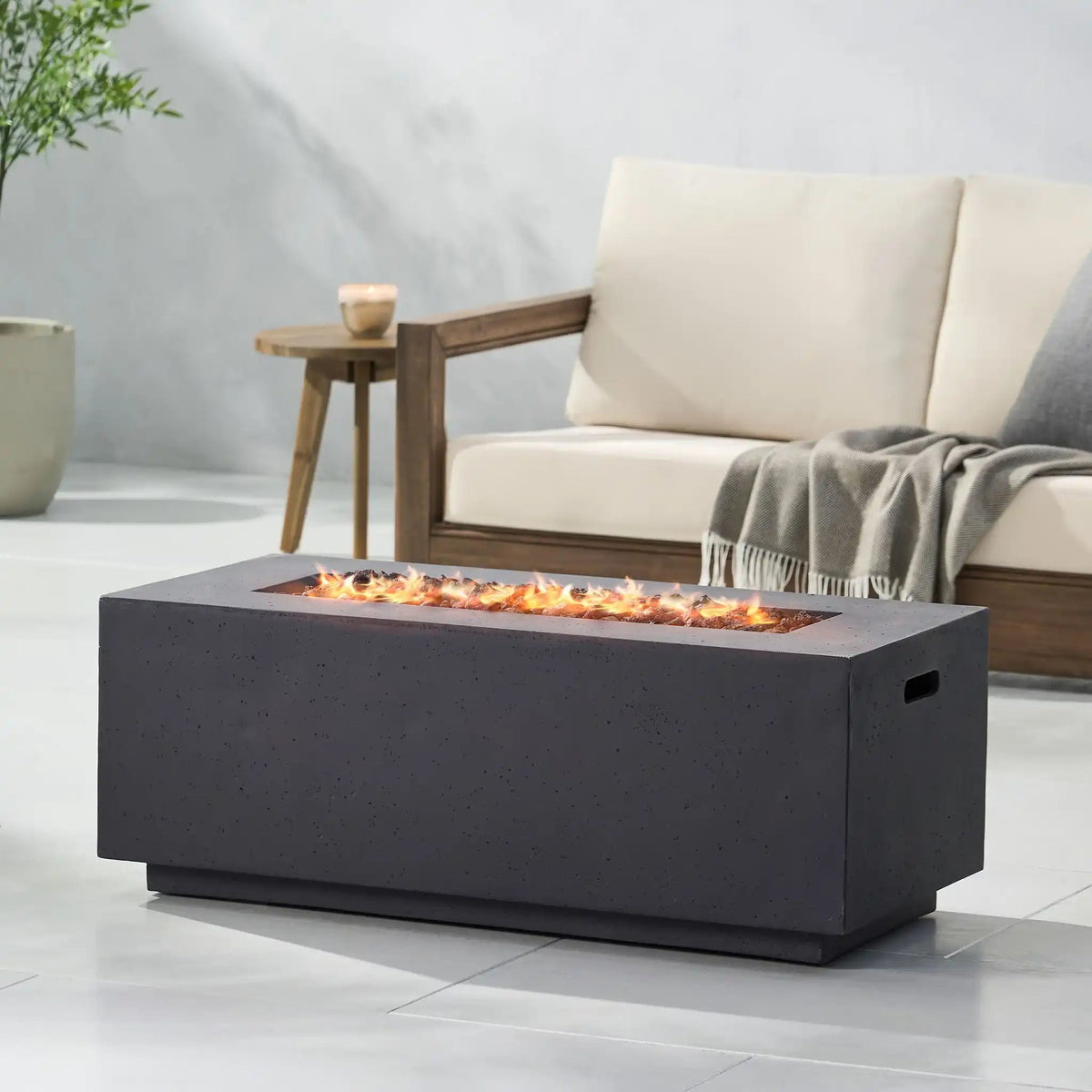 Contemporary Outdoor 40,000 Btu Propane Fire Pit, photo 7 of 8