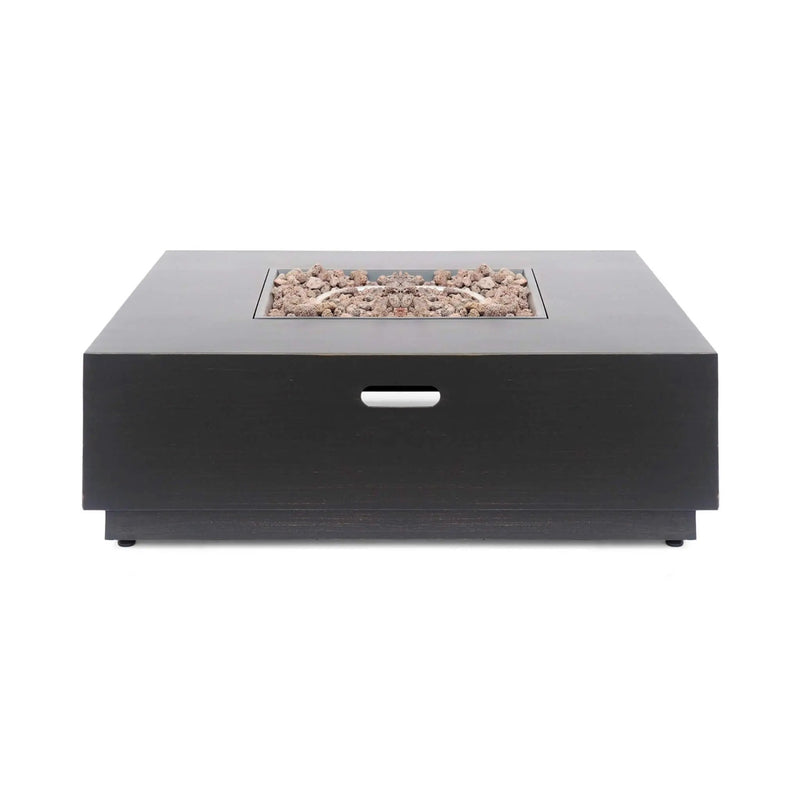 Alora 40-Inch 50K BTU Modern Outdoor Square Iron Backyard Patio Fire Pit (SAK31635) by SAKSBY WHOLESALE