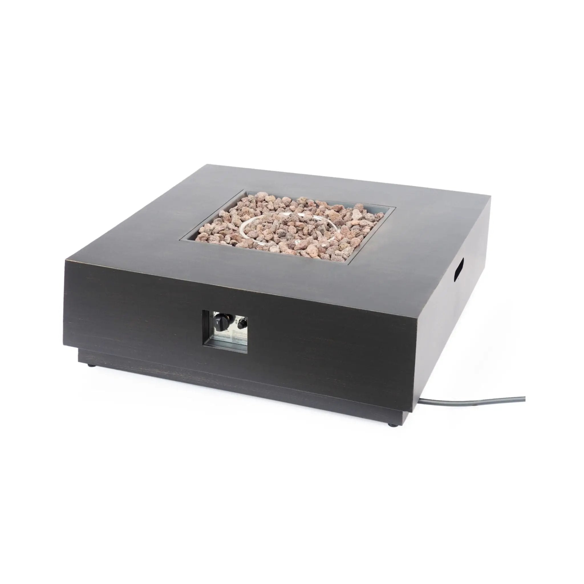 Alora 40-Inch 50K BTU Modern Outdoor Square Iron Backyard Patio Fire Pit (SAK31635) by SAKSBY WHOLESALE