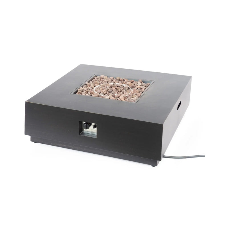 Alora 40-Inch 50K BTU Modern Outdoor Square Iron Backyard Patio Fire Pit (SAK31635) by SAKSBY WHOLESALE