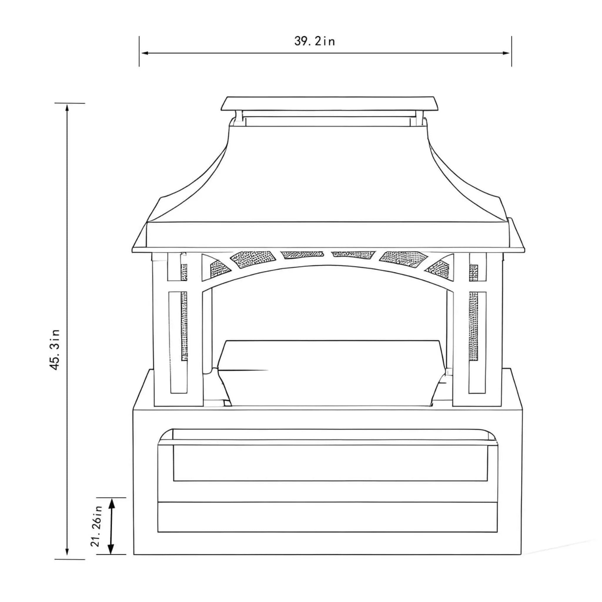 Alora 40-Inch Outdoor Steel Wood-Burning Backyard Fireplace Fire Pit (SAK45758) by SAKSBY WHOLESALE