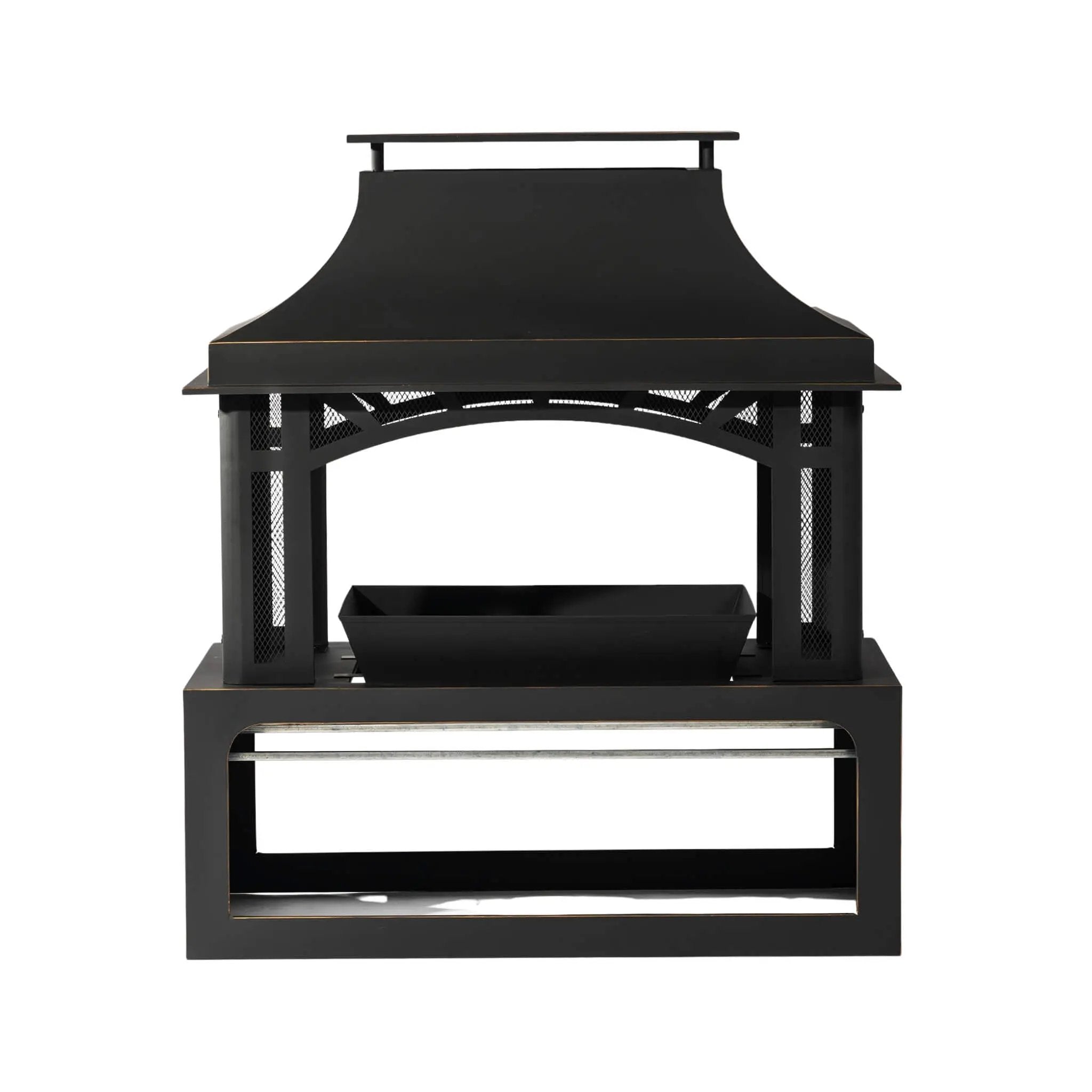 Alora 40-Inch Outdoor Steel Wood-Burning Backyard Fireplace Fire Pit (SAK45758) by SAKSBY WHOLESALE