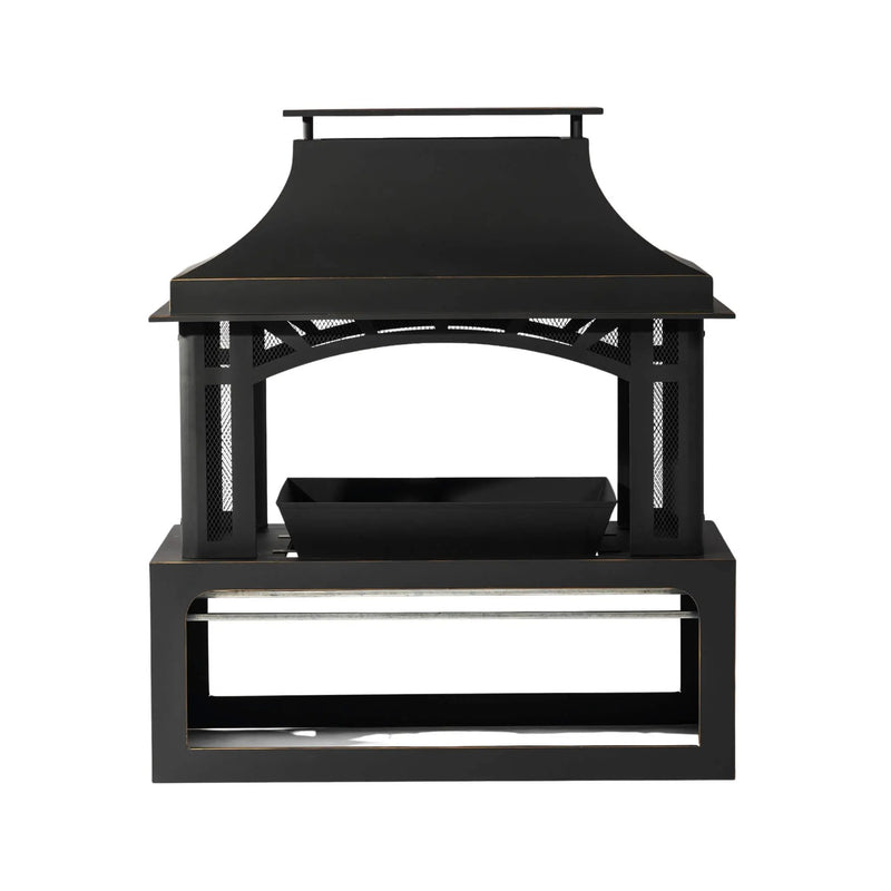 Alora 40-Inch Outdoor Steel Wood-Burning Backyard Fireplace Fire Pit (SAK45758) by SAKSBY WHOLESALE