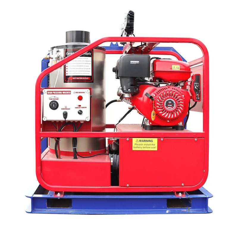 Industrial 4000 PSI Hot Water Pressure Washer with 436 Gal Water Tank by Chery Industrial