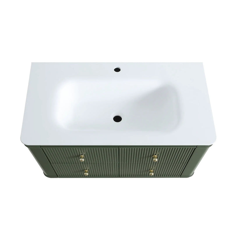36" Wall Mounted & Floating Single Vanity by HouseOfZazla