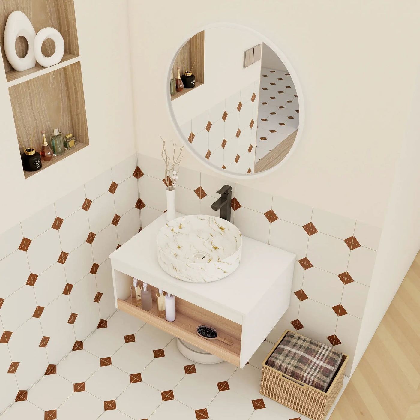 Floating Bathroom Vanity With Vessel Sink by HouseOfZazla