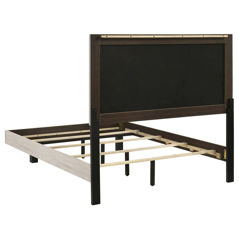 Trenton 54-inch Wood Full Panel Bed Rustic Cream by Unique Piece Furniture