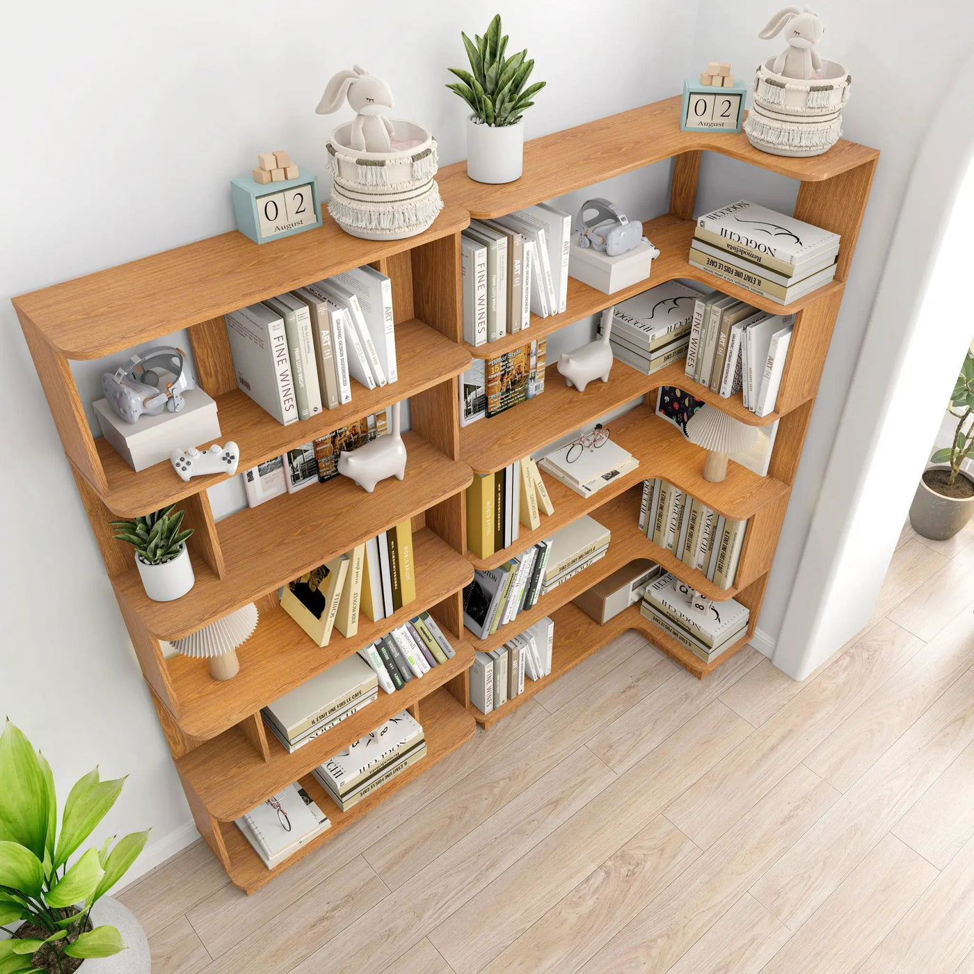 L-Shaped Design Corner Bookshelf by HouseOfZazla