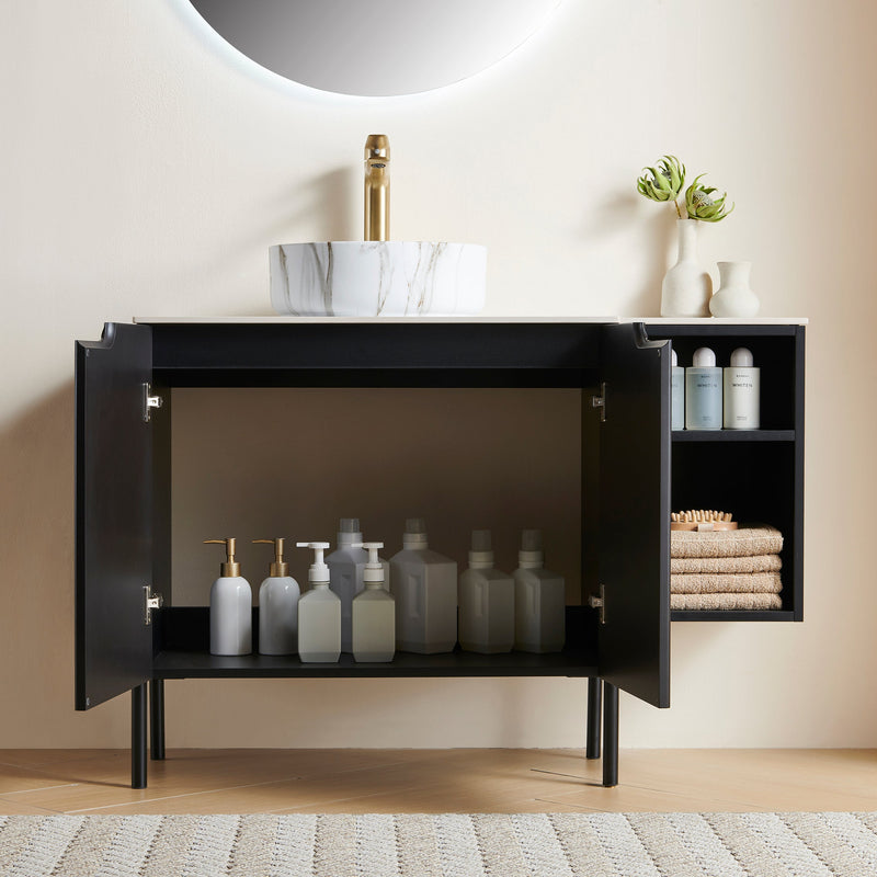Turio 42" Bathroom Freestanding and Wall Mounted Storage Cabinet by HouseOfZazla