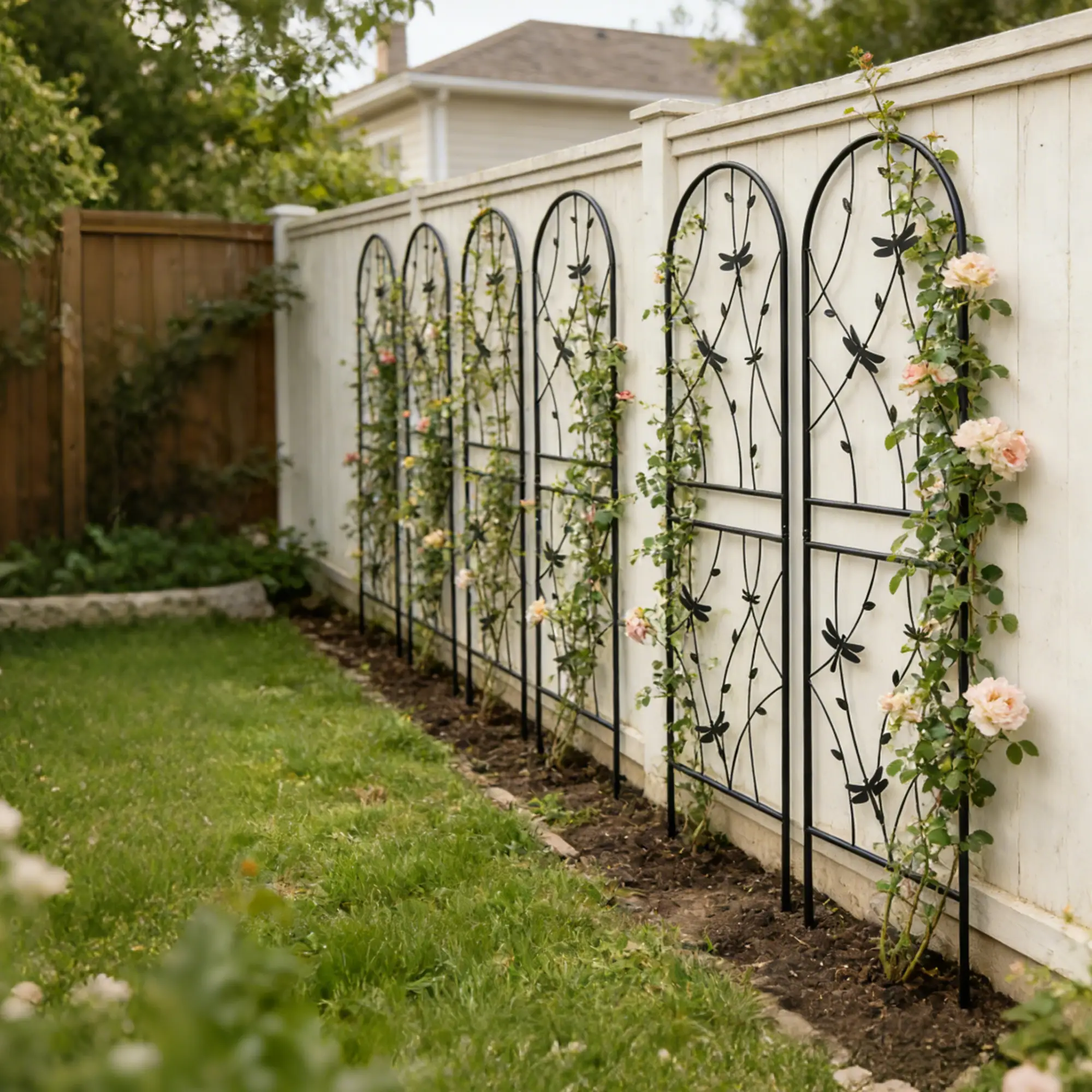 4 Pack Metal Garden Trellis for Climbing Plants by HouseOfZazla