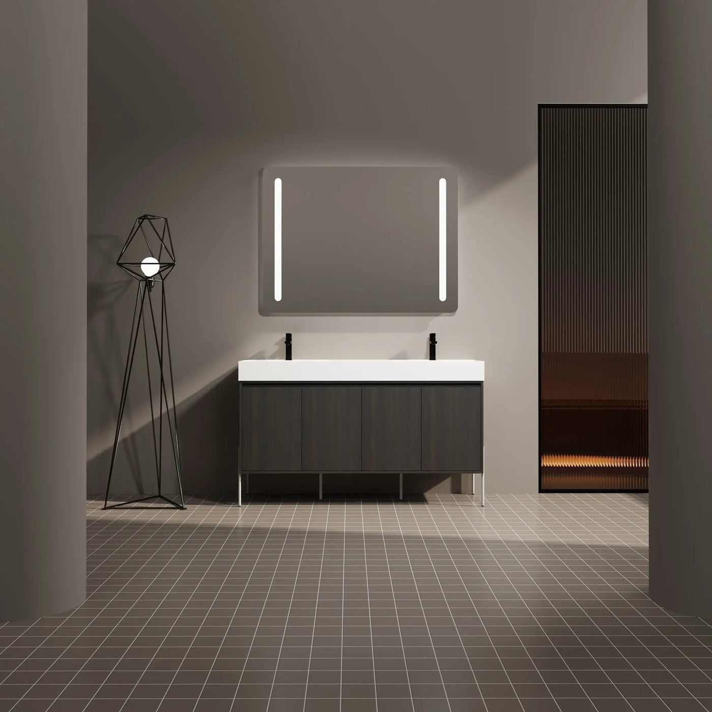 Freestanding Bathroom Vanity With Resin Sink And Storage Cabinet by HouseOfZazla