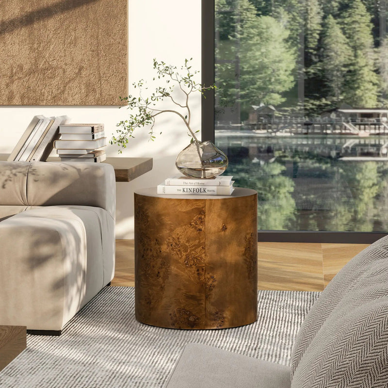 Nebula - Accent Oval Pillar Side Table by Unique Piece Furniture
