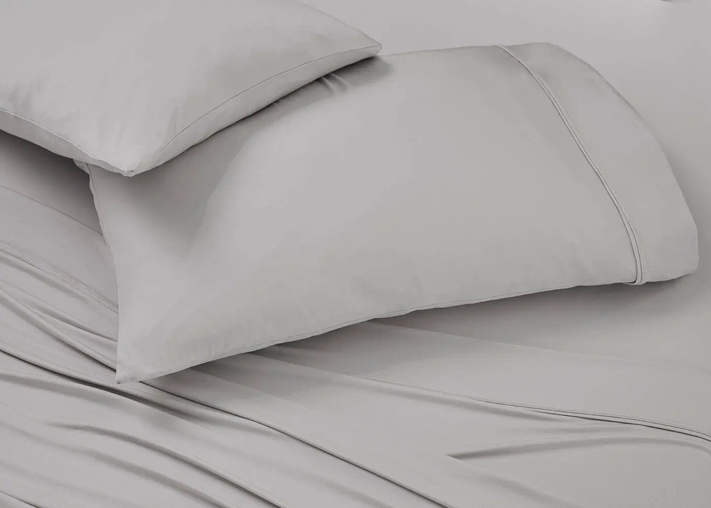 BedGear Ver-Tex Pillowcase 2pc Set, Light Grey, Queen by HouseOfZazla