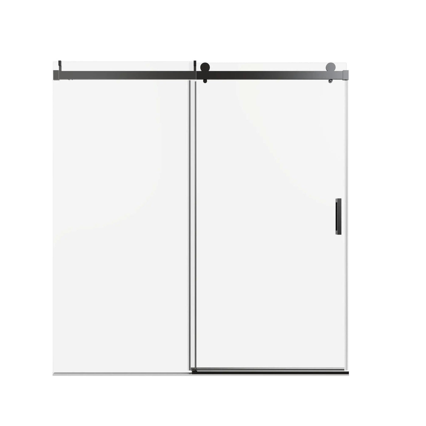 Frameless Sliding Shower Door With Soft- Close, 3 / 8" Tempered Glass by HouseOfZazla